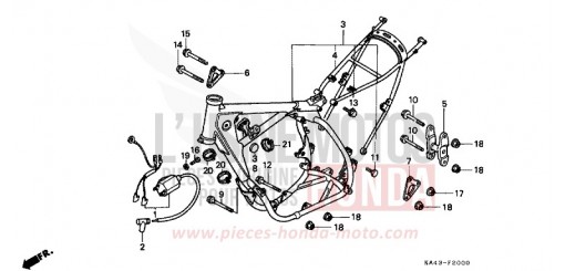 FRAME BODY/IGNITION COIL (1) CR250RE de 1984